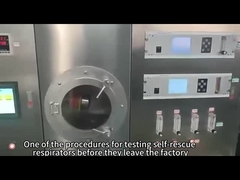 Video di prova del filtro del respiratore di auto-salvataggio