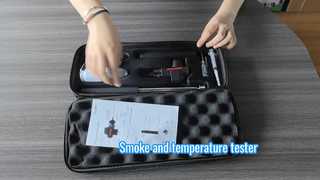 Tester per rilevatori di fumo e calore 2 in 1, asta telescopica da 31 cm-2 m, controllo intelligente