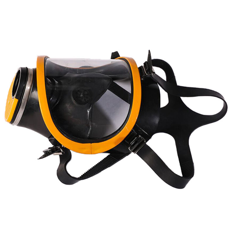 Yellow silicone self-priming filtering respirator protects against toxic gases and dust
