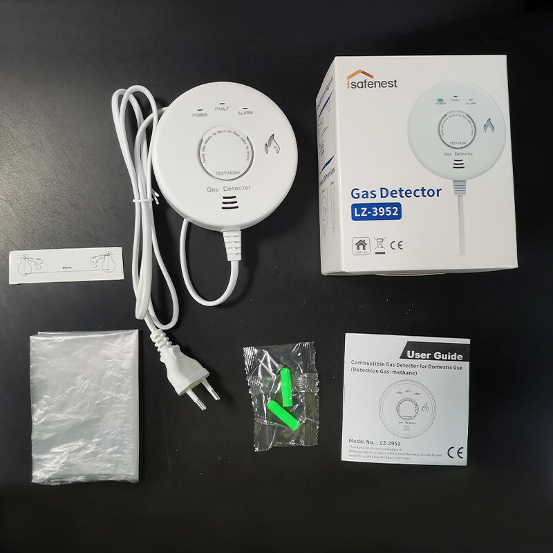 Professional Household Natural Gas Gas Leakage Alarm Device LZ-3952 High Sensitivity Sound Light Alarm Wall Mounted 5 Year Sensor Lifespan