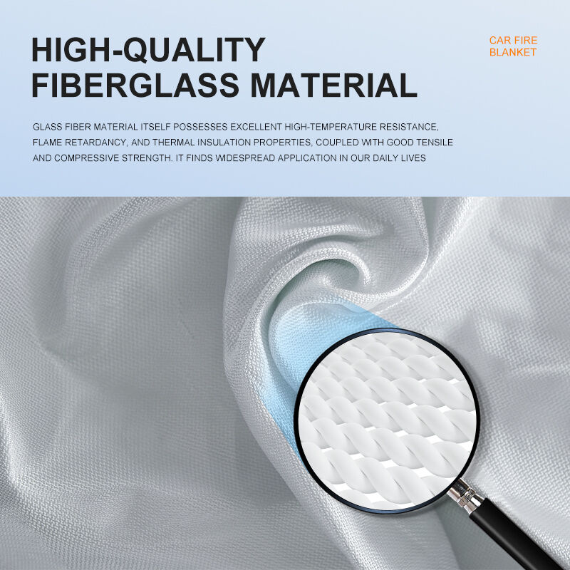 Fiberglass Fire Blanket JAT-301 6x8m 550gsm High Temperature Resistant 500-700°C For Kitchen Lab Industrial Emergency Safety