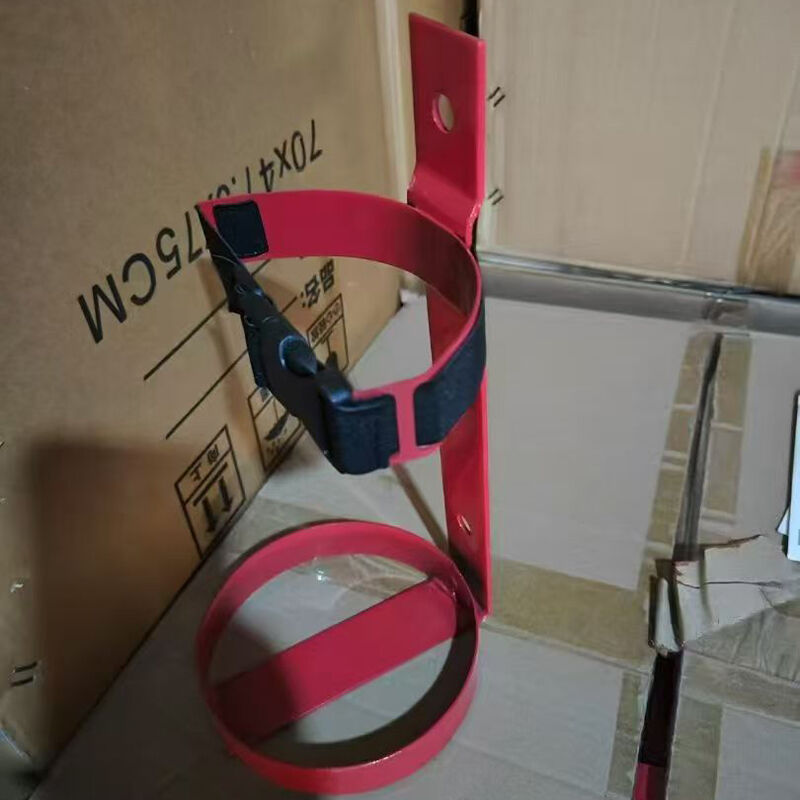 Fire Extinguisher Bracket For 4KG Models Red Iron Plate Wall Mount Holder With 2cm Ring For Office Factory Warehouse Safety Equipment