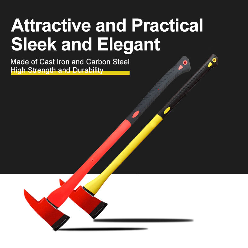 American Style Sharp Axe Fiberglass Handle Heavy Duty Survival Axe for Wood Splitting Camping Hunting 900mm Outdoor Axe