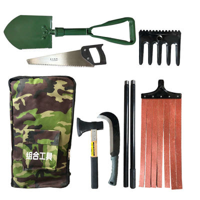 Set di attrezzi combinati per l'estinguere incendi boschivi, kit di salvataggio individuale in 8 pezzi, set portatile di attrezzi boschivi