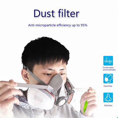 Maschera a gas KN95 semi-face riutilizzabile Respiratore assorbente polvere con filtrazione dell'aria