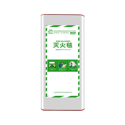 1.5x1.5m EN 1869 Coperta antincendio resistente al calore a 500°C Coperta antincendio in fibra di vetro con custodia in PVC per cucina