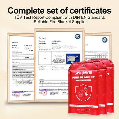 OEM Custom Fiberglass Fire Extinguisher Blanket EN 1869 Certified Wholesale Private Label per gli importatori globali B2B